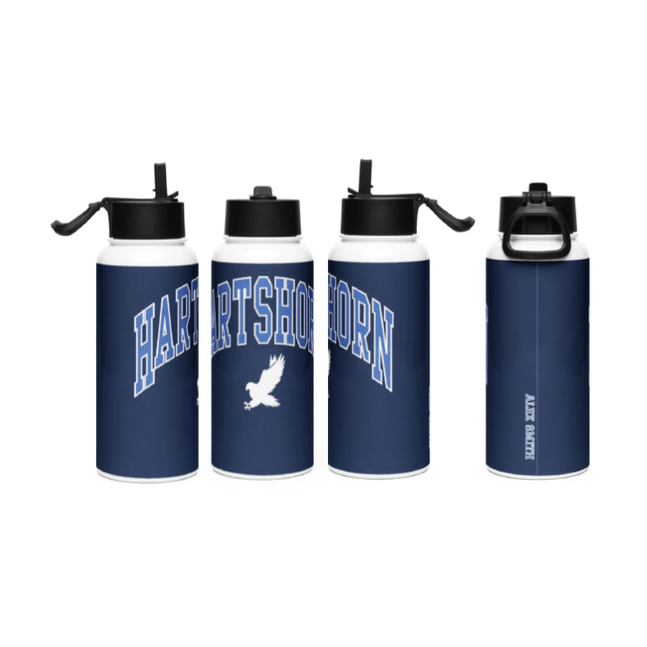 Hartshorn Collegiate Metal Water Bottle with Straw