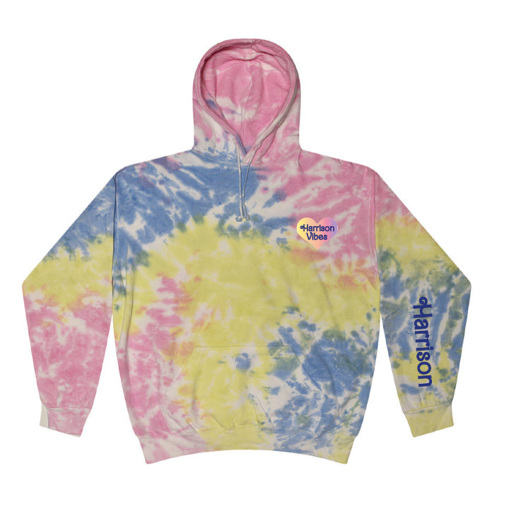 Harrison Heart Logo Tie Dye Hooded Sweatshirt