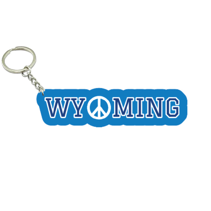 Wyoming Peace Keychain