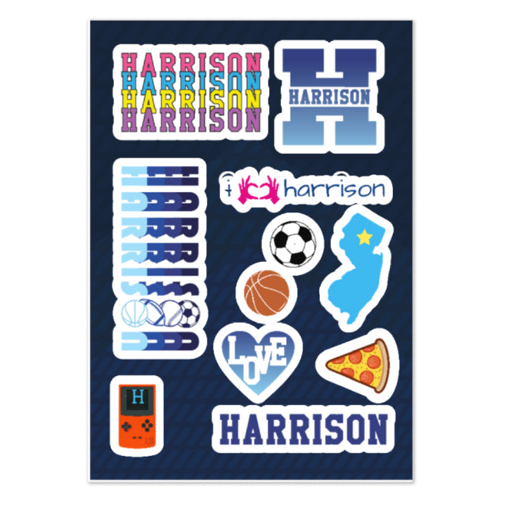 Harrison Water Bottle Sticker Sheet