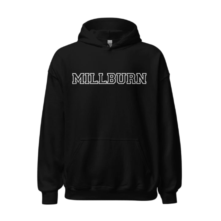 Millburn Black Classic Hooded Sweatshirt